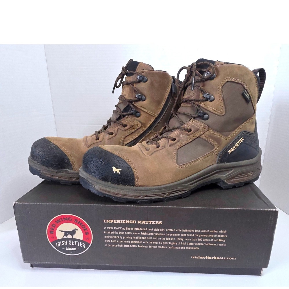 Irish Setter Kasota 12 D Brown Waterproof Safety Toe Work Boots 83636 Red Wing